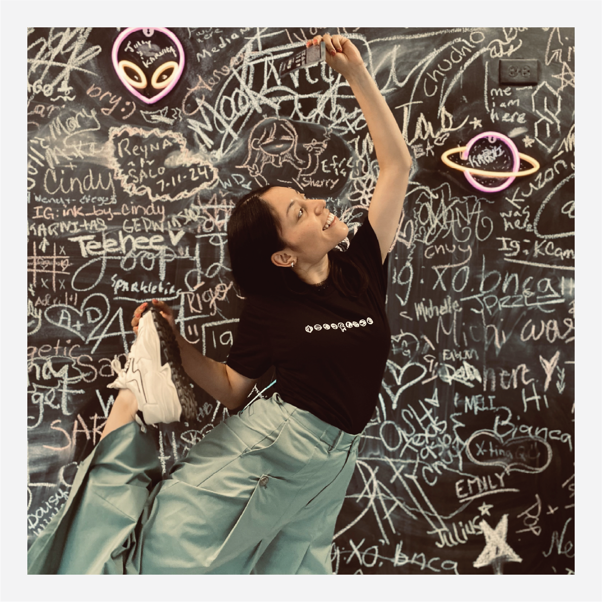 mCream Merch - Model wearing mCream cap and hoodie